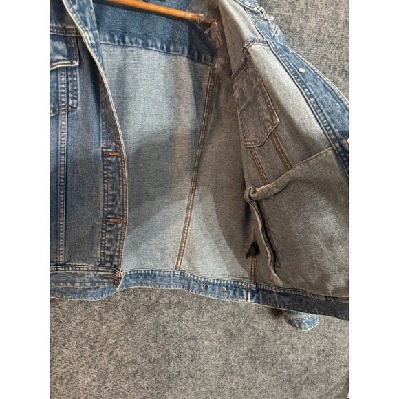 Vintage Lauren Jeans Co Ralph Lauren Denim Jacket Blue Classic Trucker Size XL - Picture 7 of 9